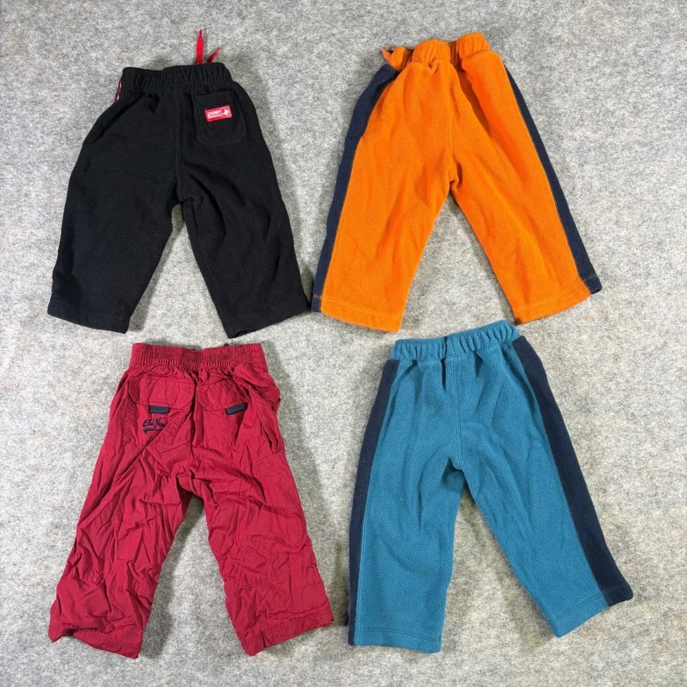 VTG Old Navy Kids Bundle 4 Pairs Pants Fleece Athletic Size‎ 18-24M Boys Y2K Lot